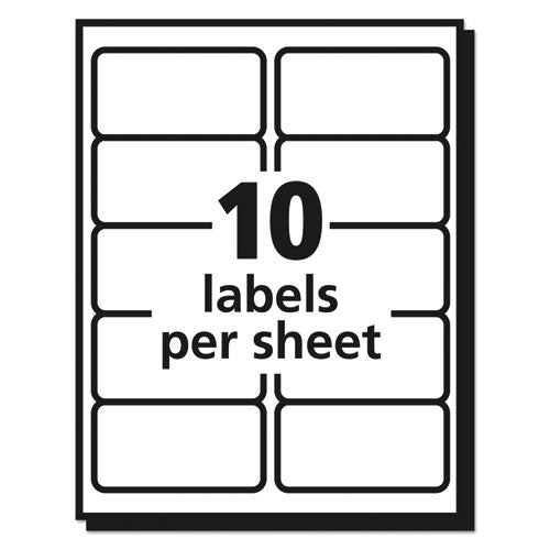 Avery® Matte Clear Easy Peel Mailing Labels W- Sure Feed Technology, Laser Printers, 2 X 4, Clear, 10-sheet, 50 Sheets-box freeshipping - TVN Wholesale