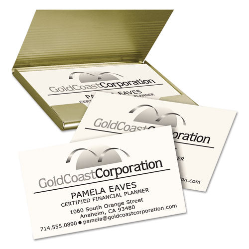 Avery® Clean Edge Business Cards, Laser, 2 X 3.5, Ivory, 200 Cards, 10 Cards-sheet, 20 Sheets-pack freeshipping - TVN Wholesale