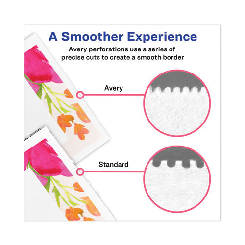 Avery® Print-to-the-edge Microperf Business Cards W-sure Feed Technology, Color Laser, 2x3.5, White, 160 Cards, 8-sheet,20 Sheets-pk freeshipping - TVN Wholesale