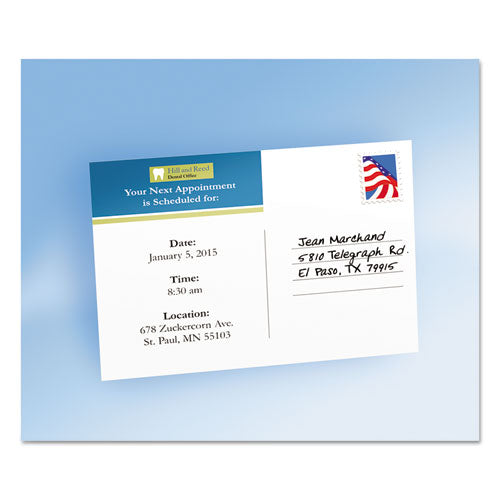 Avery® Printable Postcards, Laser, 80 Lb, 4 X 6, Uncoated White, 80 Cards, 2 Cards-sheet, 40 Sheets-box freeshipping - TVN Wholesale