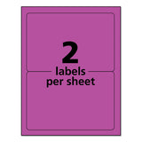 Avery® High-visibility Permanent Laser Id Labels, 5 1-2 X 8 1-2, Neon Magenta, 200-box freeshipping - TVN Wholesale