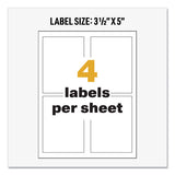 Avery® Ultraduty Ghs Chemical Waterproof And Uv Resistant Labels, 3.5 X 5, White, 4-sheet, 50 Sheets-box freeshipping - TVN Wholesale