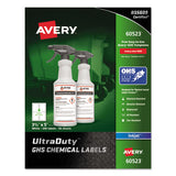 Avery® Ultraduty Ghs Chemical Waterproof And Uv Resistant Labels, 4 X 4, White, 4-sheet, 50 Sheets-box freeshipping - TVN Wholesale