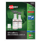 Avery® Ultraduty Ghs Chemical Waterproof And Uv Resistant Labels, 3.5 X 5, White, 4-sheet, 50 Sheets-pack freeshipping - TVN Wholesale