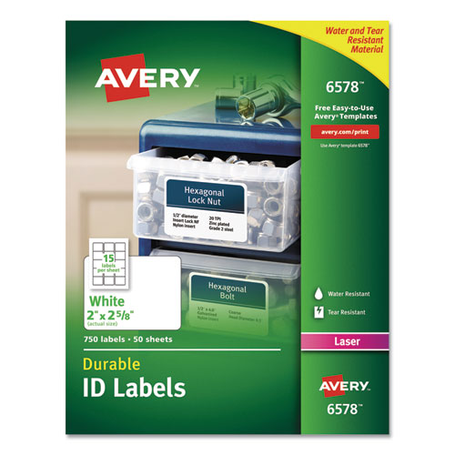 Avery® Durable Permanent Id Labels With Trueblock Technology, Laser Printers, 3.5 X 5, White, 4-sheet, 50 Sheets-pack freeshipping - TVN Wholesale
