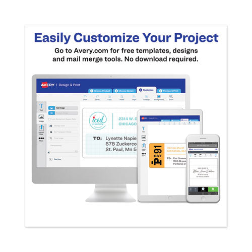 Avery® High-vis Removable Laser-inkjet Id Labels, 2 X 4, Asst. Neon, 120-pack freeshipping - TVN Wholesale