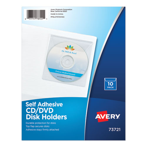 Avery® Self-adhesive Media Pockets, 10-pack freeshipping - TVN Wholesale