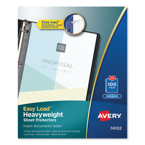 Avery® Top-load Poly Sheet Protectors, Heavy Gauge, Letter, Nonglare, 100-box freeshipping - TVN Wholesale