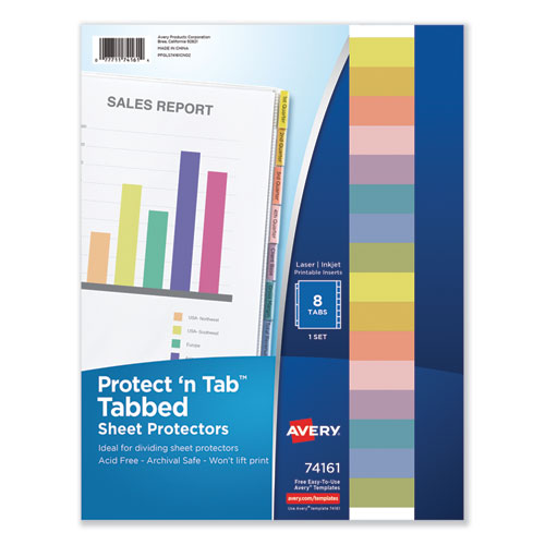 Avery® Protect 'n Tab Top-load Clear Sheet Protectors W-eight Tabs, Letter freeshipping - TVN Wholesale