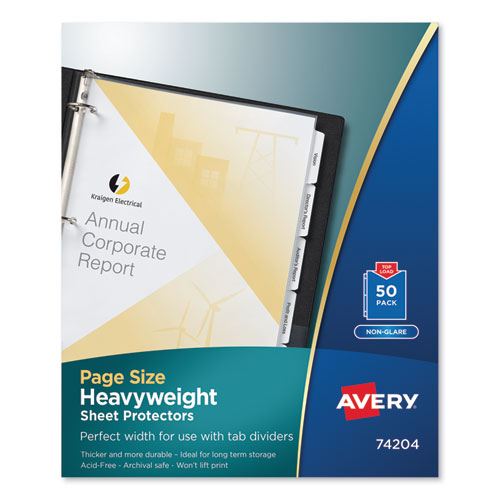 Avery® Top-load Poly Three-hole Sheet Protectors, Non-glare, Letter, 50-box freeshipping - TVN Wholesale
