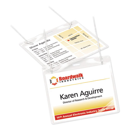 Avery® Clip-style Name Badge Holder With Laser-inkjet Insert, Top Load, 4 X 3, White, 100-box freeshipping - TVN Wholesale