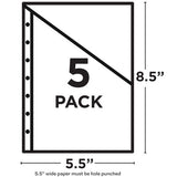 Avery® Small Binder Pockets, Standard, 7-hole Punched, Assorted, 5 1-2 X 9 1-4, 5-pack freeshipping - TVN Wholesale