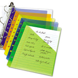 Avery® Small Binder Pockets, Standard, 7-hole Punched, Assorted, 5 1-2 X 9 1-4, 5-pack freeshipping - TVN Wholesale