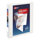 Avery® Heavy-duty View Binder With Durahinge And One Touch Ezd Rings, 3 Rings, 1.5" Capacity, 11 X 8.5, White freeshipping - TVN Wholesale