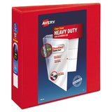 Avery® Heavy-duty View Binder With Durahinge And Locking One Touch Ezd Rings, 3 Rings, 3" Capacity, 11 X 8.5, Red freeshipping - TVN Wholesale