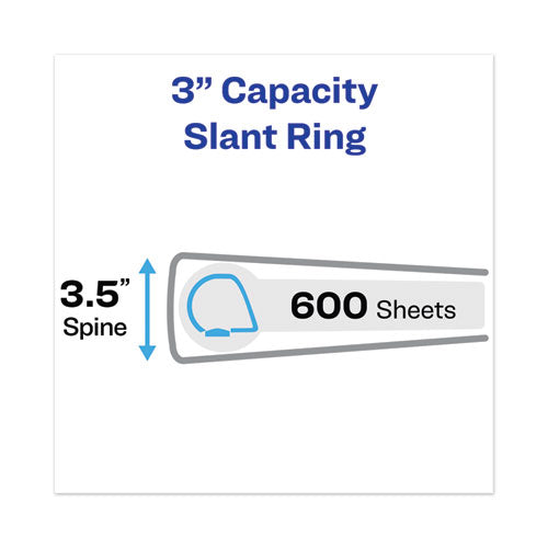 Avery® Heavy-duty View Binder With Durahinge And Locking One Touch Ezd Rings, 3 Rings, 3" Capacity, 11 X 8.5, Black freeshipping - TVN Wholesale