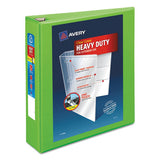 Avery® Heavy-duty View Binder With Durahinge And One Touch Ezd Rings, 3 Rings, 2" Capacity, 11 X 8.5, Chartreuse freeshipping - TVN Wholesale