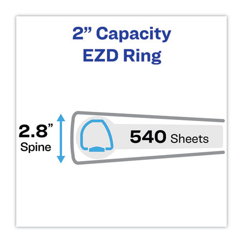 Avery® Heavy-duty Non Stick View Binder With Durahinge And Slant Rings, 3 Rings, 2" Capacity, 11 X 8.5, White, 4-pack freeshipping - TVN Wholesale