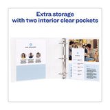 Avery® Heavy-duty Non Stick View Binder With Durahinge And Slant Rings, 3 Rings, 2" Capacity, 11 X 8.5, White, 4-pack freeshipping - TVN Wholesale
