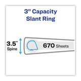 Avery® Heavy-duty Non Stick View Binder With Durahinge And Slant Rings, 3 Rings, 3" Capacity, 11 X 8.5, White, 2-pack freeshipping - TVN Wholesale