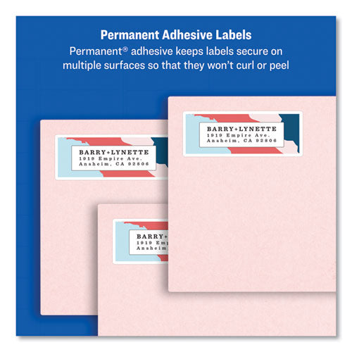 Avery® Easy Peel White Address Labels W- Sure Feed Technology, Inkjet Printers, 0.5 X 1.75, White, 80-sheet, 25 Sheets-pack freeshipping - TVN Wholesale