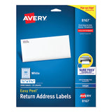 Avery® Easy Peel White Address Labels W- Sure Feed Technology, Inkjet Printers, 0.5 X 1.75, White, 80-sheet, 25 Sheets-pack freeshipping - TVN Wholesale