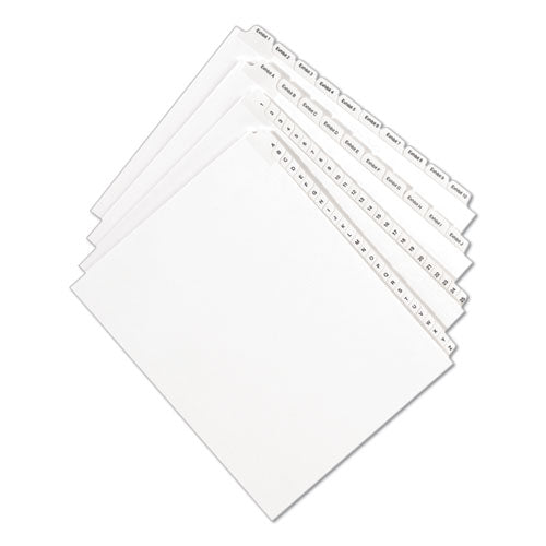 Avery® Preprinted Legal Exhibit Side Tab Index Dividers, Allstate Style, 10-tab, 4, 11 X 8.5, White, 25-pack freeshipping - TVN Wholesale