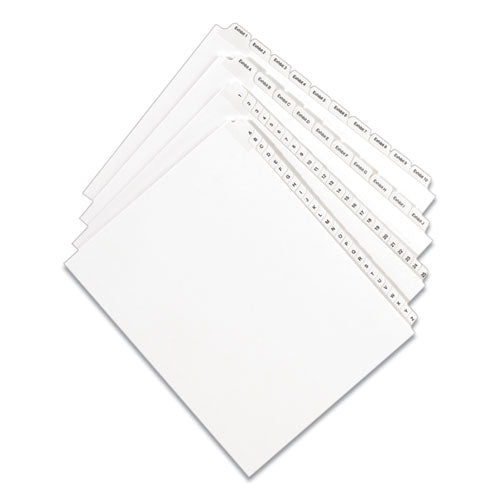Avery® Preprinted Legal Exhibit Side Tab Index Dividers, Allstate Style, 10-tab, 6, 11 X 8.5, White, 25-pack freeshipping - TVN Wholesale