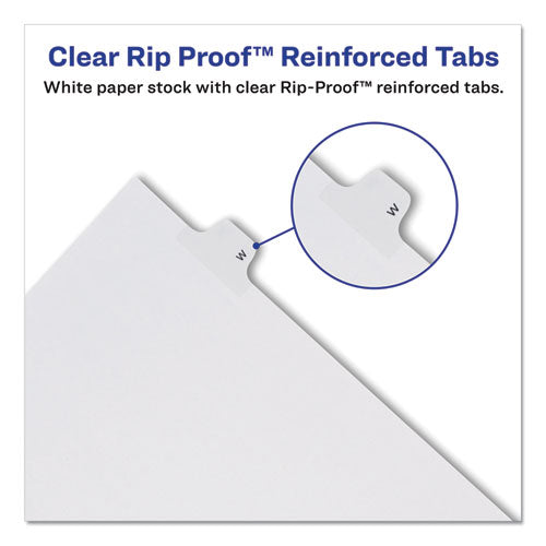 Avery® Preprinted Legal Exhibit Side Tab Index Dividers, Allstate Style, 10-tab, 17, 11 X 8.5, White, 25-pack freeshipping - TVN Wholesale