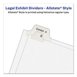 Avery® Preprinted Legal Exhibit Side Tab Index Dividers, Allstate Style, 10-tab, 18, 11 X 8.5, White, 25-pack freeshipping - TVN Wholesale
