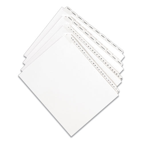 Avery® Preprinted Legal Exhibit Side Tab Index Dividers, Allstate Style, 10-tab, 18, 11 X 8.5, White, 25-pack freeshipping - TVN Wholesale