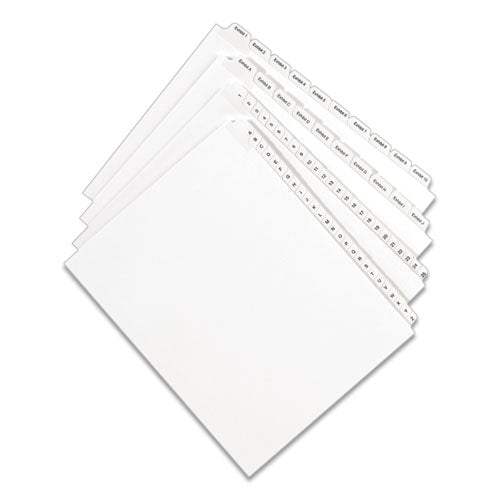 Avery® Preprinted Legal Exhibit Side Tab Index Dividers, Allstate Style, 10-tab, 19, 11 X 8.5, White, 25-pack freeshipping - TVN Wholesale