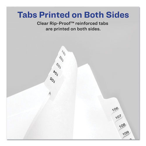 Avery® Preprinted Legal Exhibit Side Tab Index Dividers, Allstate Style, 10-tab, 22, 11 X 8.5, White, 25-pack freeshipping - TVN Wholesale