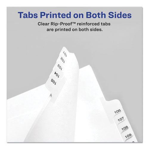 Avery® Preprinted Legal Exhibit Side Tab Index Dividers, Allstate Style, 10-tab, 26, 11 X 8.5, White, 25-pack freeshipping - TVN Wholesale