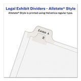 Avery® Preprinted Legal Exhibit Side Tab Index Dividers, Allstate Style, 10-tab, 26, 11 X 8.5, White, 25-pack freeshipping - TVN Wholesale