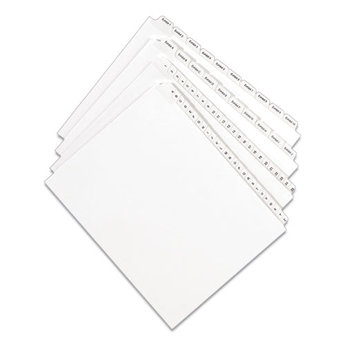 Avery® Preprinted Legal Exhibit Side Tab Index Dividers, Allstate Style, 10-tab, 28, 11 X 8.5, White, 25-pack freeshipping - TVN Wholesale