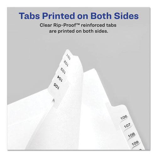 Avery® Preprinted Legal Exhibit Side Tab Index Dividers, Allstate Style, 10-tab, 28, 11 X 8.5, White, 25-pack freeshipping - TVN Wholesale