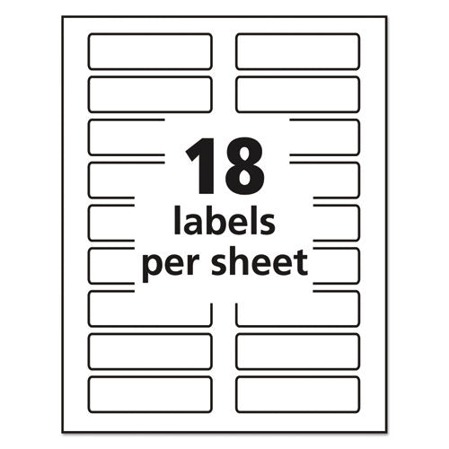 Avery® Removable File Folder Labels With Sure Feed Technology, 0.94 X 3.44, White, 18-sheet, 25 Sheets-pack freeshipping - TVN Wholesale