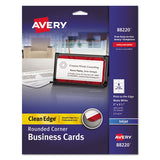 Avery® Round Corner Print-to-the-edge Business Cards, Inkjet, 2 X 3.5, White, 160 Cards, 8 Cards-sheet, 20 Sheets-pack freeshipping - TVN Wholesale