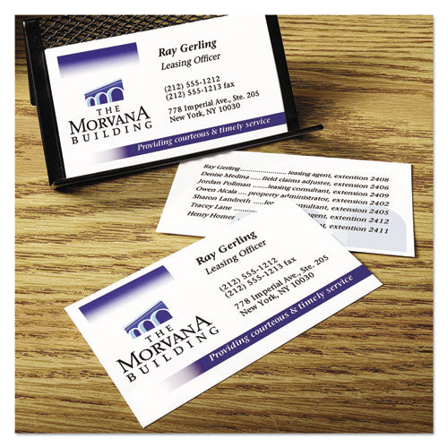 Avery® True Print Clean Edge Business Cards, Inkjet, 2 X 3.5, White, 200 Cards, 10 Cards-sheet, 20 Sheets-pack freeshipping - TVN Wholesale