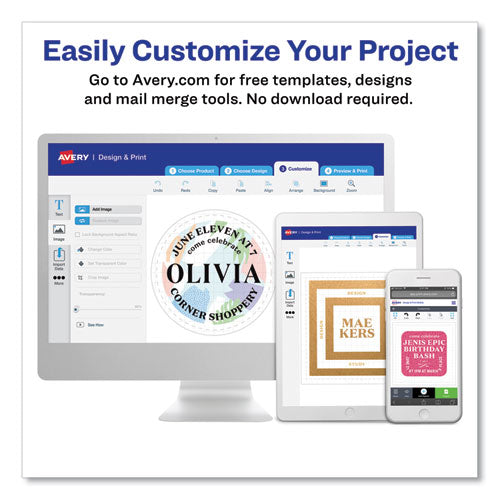 Avery® Shipping Labels W- Trueblock Technology, Inkjet-laser Printers, 2 X 4, White, 10-sheet, 500 Sheets-box freeshipping - TVN Wholesale