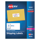 Avery® White Shipping Labels-bulk Packs, Inkjet-laser Printers, 2 X 4, White, 10-sheet, 250 Sheets-box freeshipping - TVN Wholesale