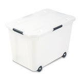 Advantus Rolling 15-gal. Storage Box, Letter-legal Files, 23.75" X 15.75" X 15.75", Clear freeshipping - TVN Wholesale