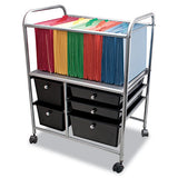 Advantus Letter-legal File Cart W-five Storage Drawers, 21.63w X 15.25d X 28.63h, Black freeshipping - TVN Wholesale