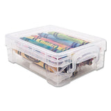 Advantus Super Stacker Crayon Box, Clear, 4 3-4 X 3 1-2 X 1 3-5 freeshipping - TVN Wholesale