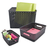 Advantus Weave Bins, 13.88 X 10.5 X 8.75, Black, 2-pack freeshipping - TVN Wholesale