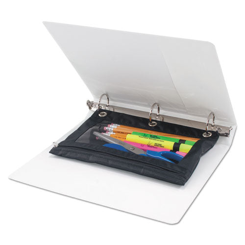 Advantus Binder Pencil Pouch, 10 X 7 3-8, Black-clear, 3-pack freeshipping - TVN Wholesale