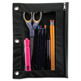 Advantus Binder Pencil Pouch, 10 X 7 3-8, Black-clear, 3-pack freeshipping - TVN Wholesale