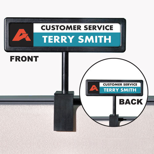 People Pointer™ People Pointer Cubicle Sign, Plastic, 8.5 X 2, Black freeshipping - TVN Wholesale