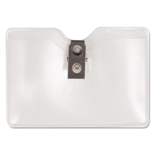 Advantus Security Id Badge Holder, Horizontal, 3.5 X 4.25, Frosted Transparent, 50-box freeshipping - TVN Wholesale